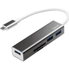 LogiLink USB-C 3-Port Hub Card Reader - Enhance Your Connectivity with 3 USB Ports!